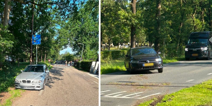 Foto: Felle zon veroorzaker ongeval Elspeet?