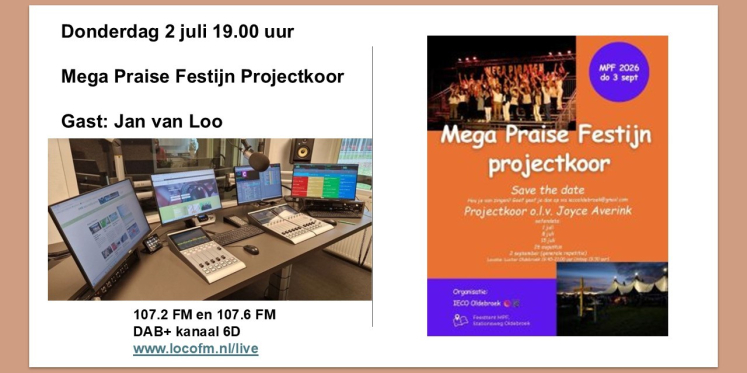 Foto: Mega Praise Festijn Projectkoor centraal bij Aan Tafel Met LocoFM
