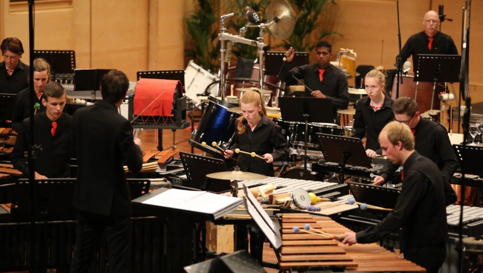 Foto: Na een half jaar repeteren wacht Slagwerkgroep Excelsior het wereldpodium