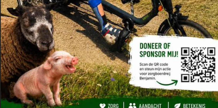 Foto: Thomas Heideveld fietst opnieuw Onbeperkte Elfstedentocht. Ditmaal voor Zorgboerderij Benjamin