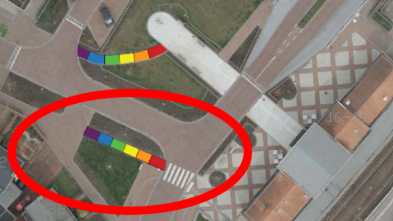 Nijkerk krijgt regenboogpad bij het station