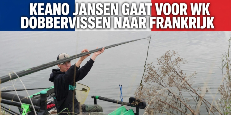 Foto: Keano Jansen wacht nieuwe uitdaging bij het WK Dobbervissen U20 in Frankrijk