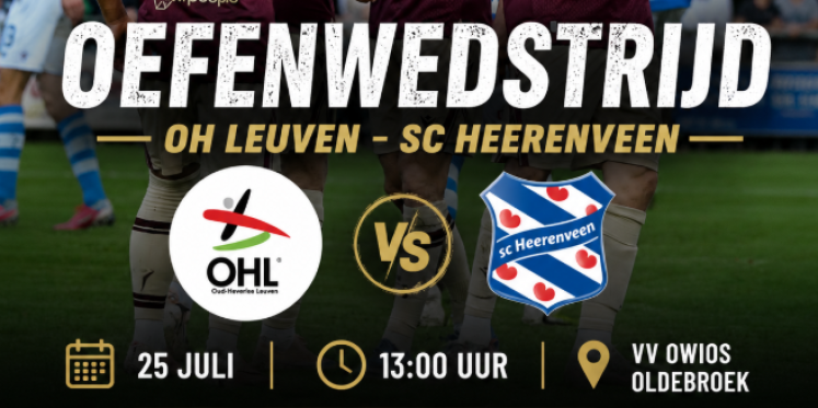 Foto: Heerenveen treft Leuven in Oldebroek – ook kassaverkoop