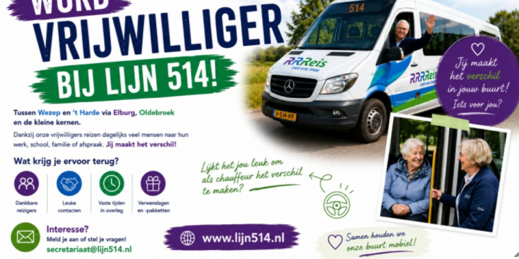 Foto: Buurtbuslijn 514 houdt dorpen en stations met elkaar verbonden