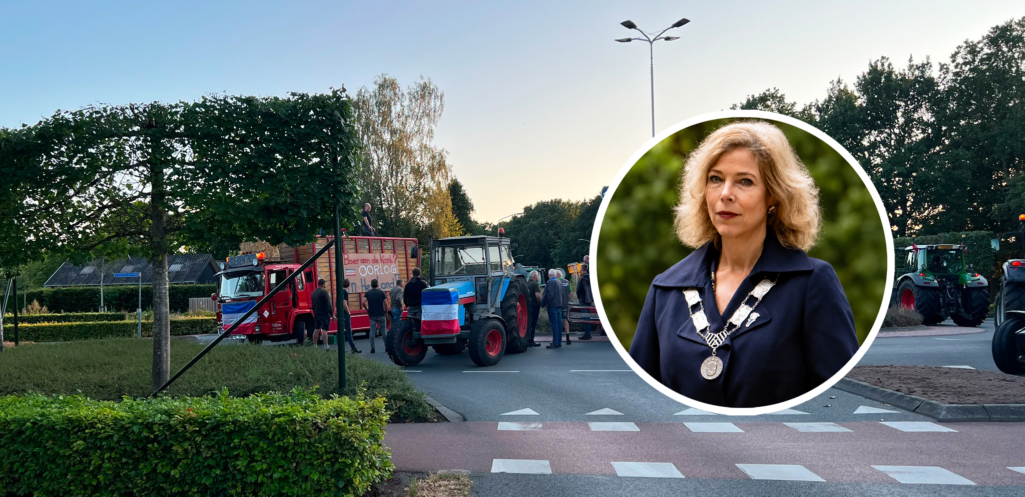 Foto: ‘Hun zorgen hebben mij geraakt’: burgemeester en boeren maken afspraken na protest