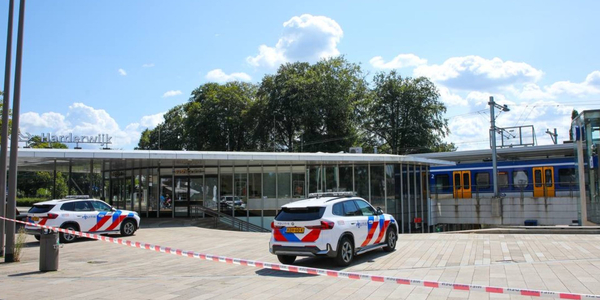 Foto: Station Harderwijk ontruimd na melding over verdacht pakketje in trein