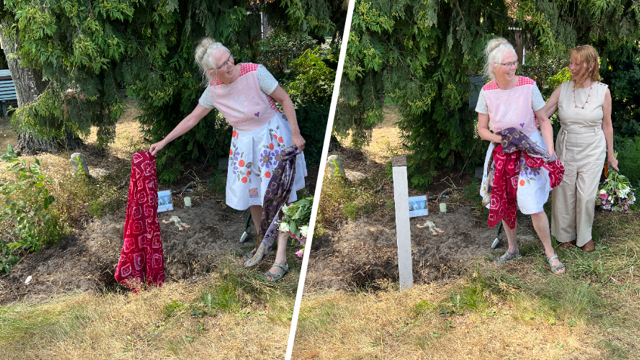 Foto: Elf kleinkinderen eren hun opa met blijvend monument in Hulshorst: 'Handelen mag nooit vergeten worden'