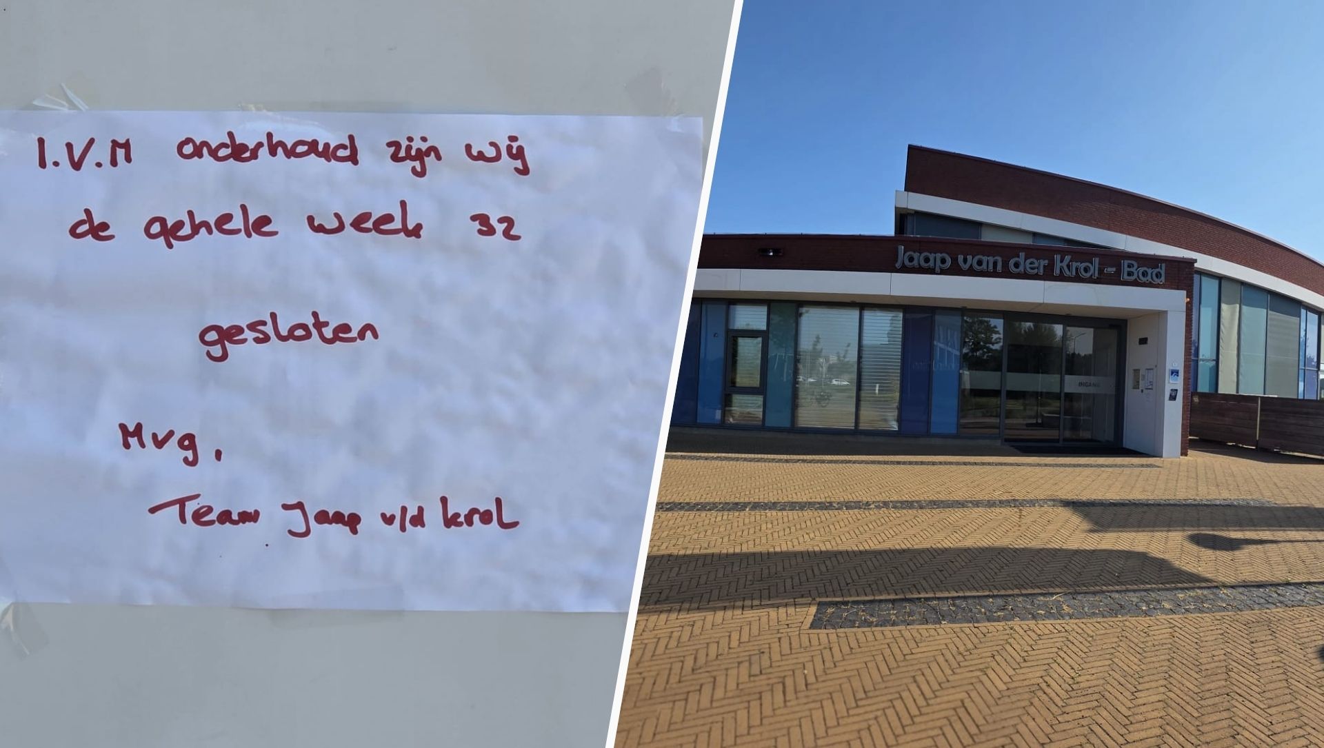 Zwembad in Nijkerkerveen midden in zomervakantie dicht: ‘Dat kan toch niet?’
