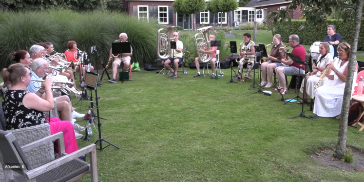 Foto: vLS Fanfareorkest repeteert gewoon door tijdens de zomervakantie
