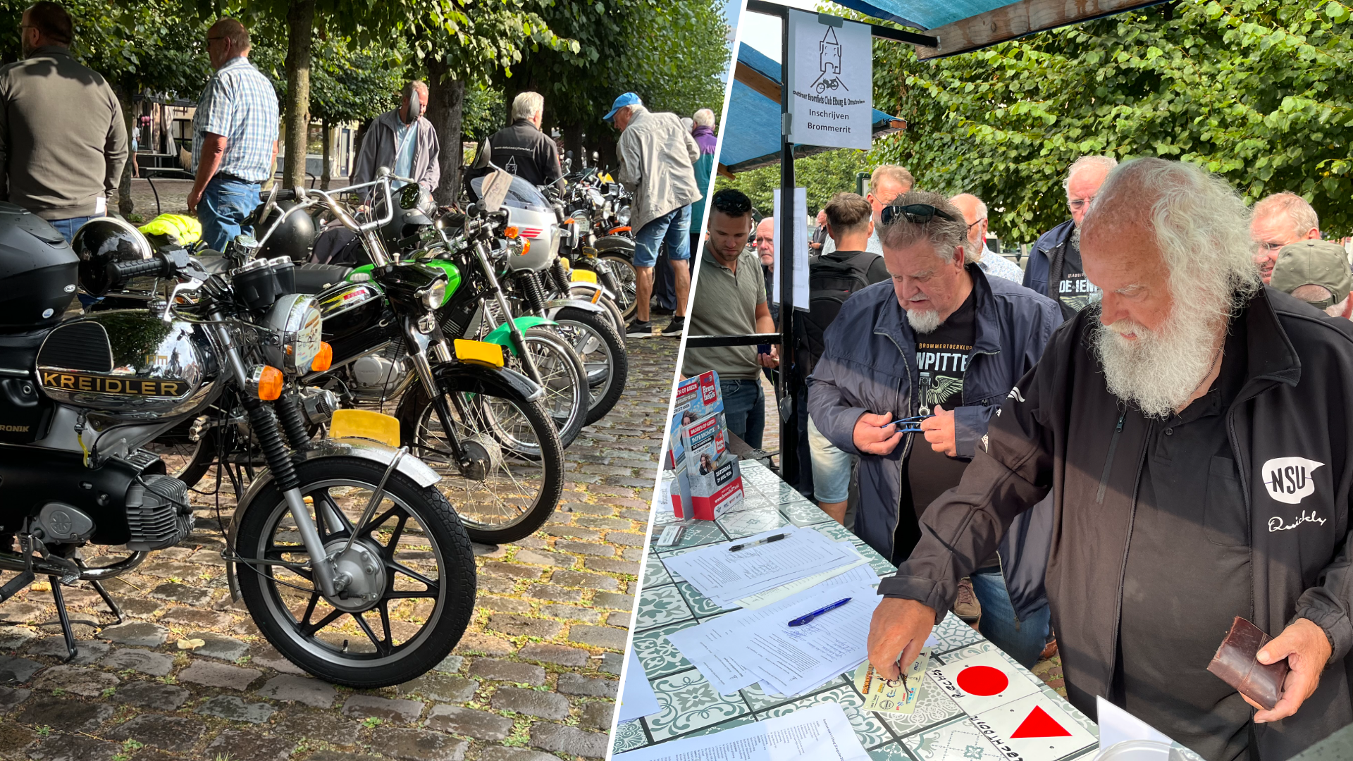 Foto: Van drie ‘mafkezen’ naar een straat vol brommerliefhebbers in Elburg
