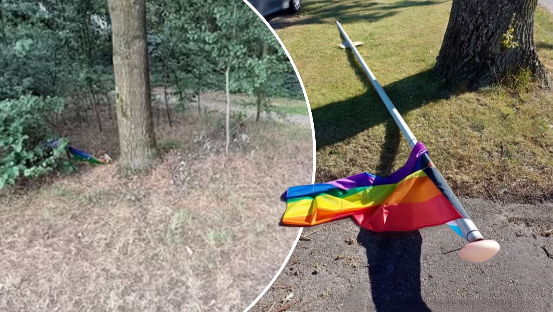 Foto: Na zeven verdwenen regenboogvlaggen is het opnieuw raak in Oldebroek