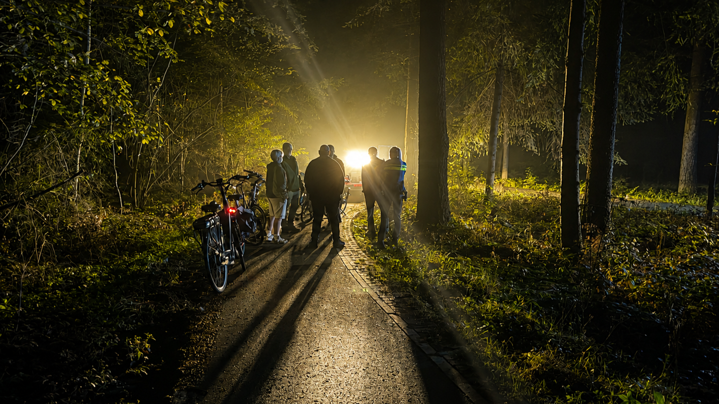 Foto: Traumahelikopter opgeroepen voor gewonde fietser in Putten