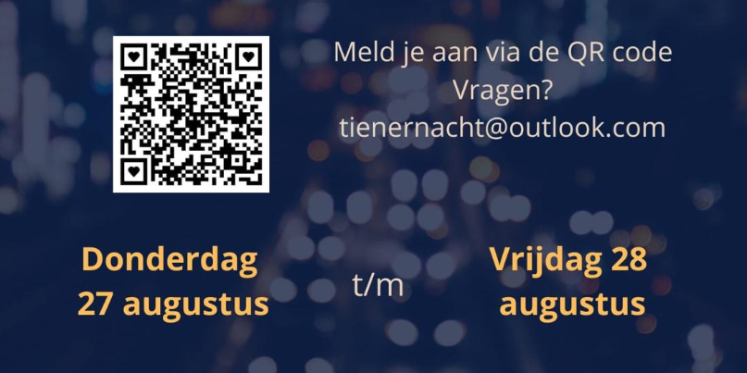 Foto: Meld je aan voor de Tienernacht in Oldebroek