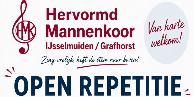 Foto: Open repetitie Hervormd Mannenkoor IJsselmuiden/Grafhorst