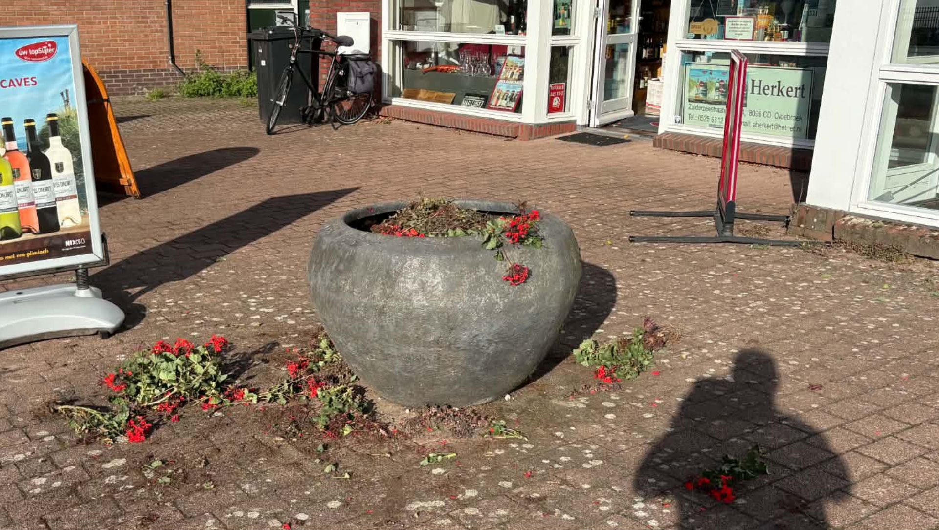 Foto: Planten vliegen uit bloembak na MPF: ‘Kansloze droeftoeters’