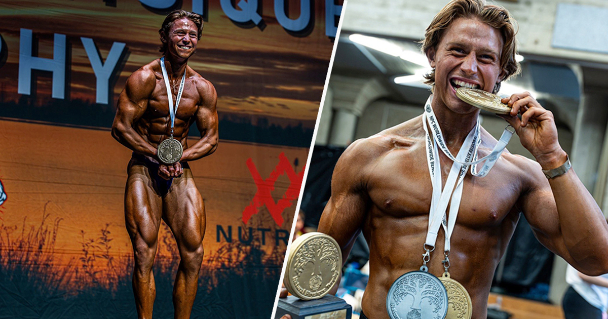 Milo (20) pakt drie keer goud bij eerste wedstrijd bodybuilden: ‘Niet verwacht’