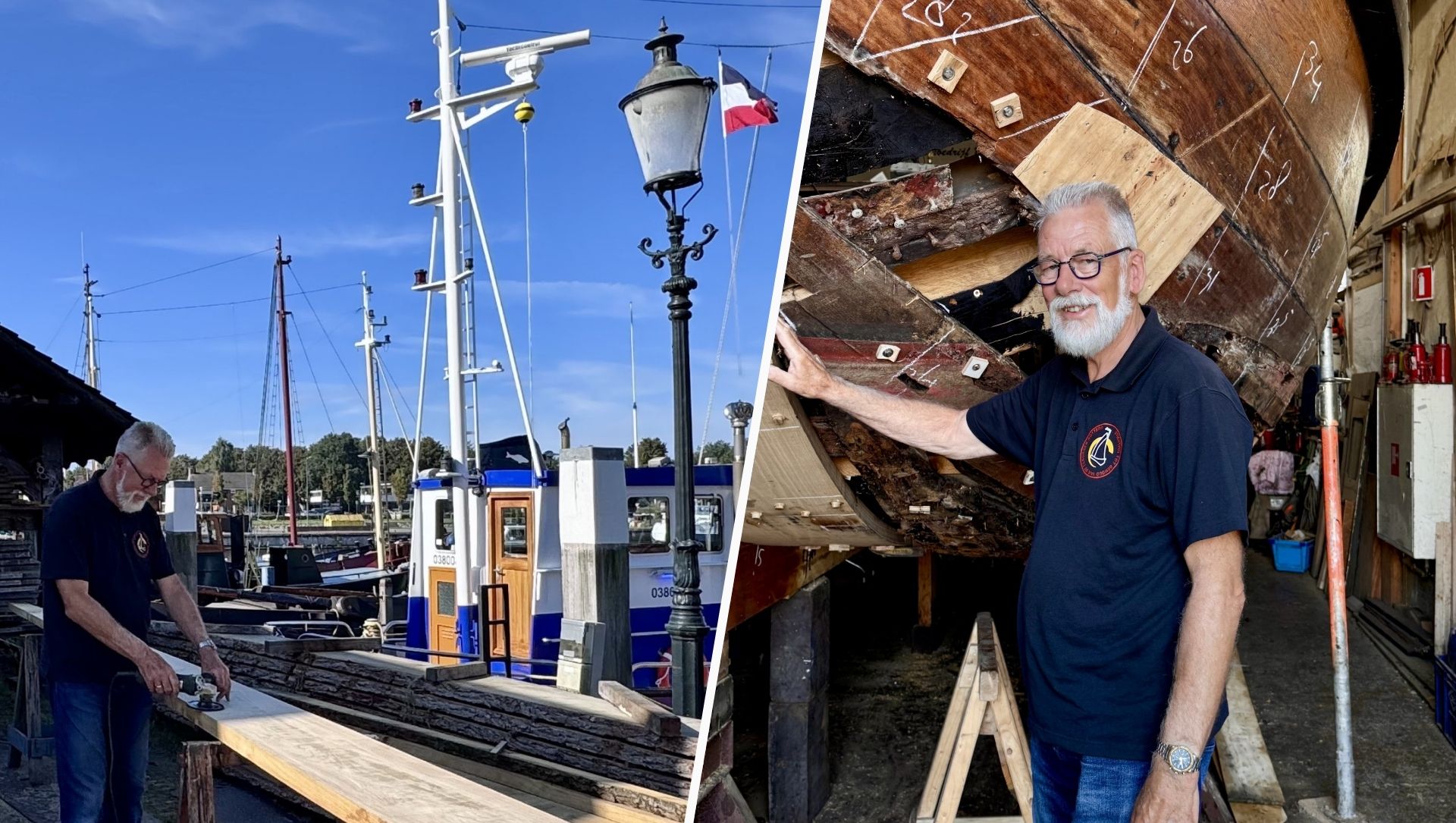 Foto: Met het onderhouden van oude botters houdt Peter de visserijhistorie van Elburg in stand