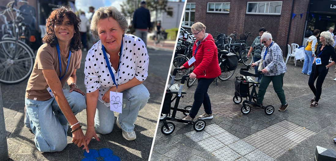 Foto: Marijke (67) krijgt hulp van blauwe vergeet-me-nietjes op dit nieuwe pad