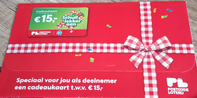 Foto: Schenk de voedselbank uw Ccadeaukaart van de Postcode Loterij