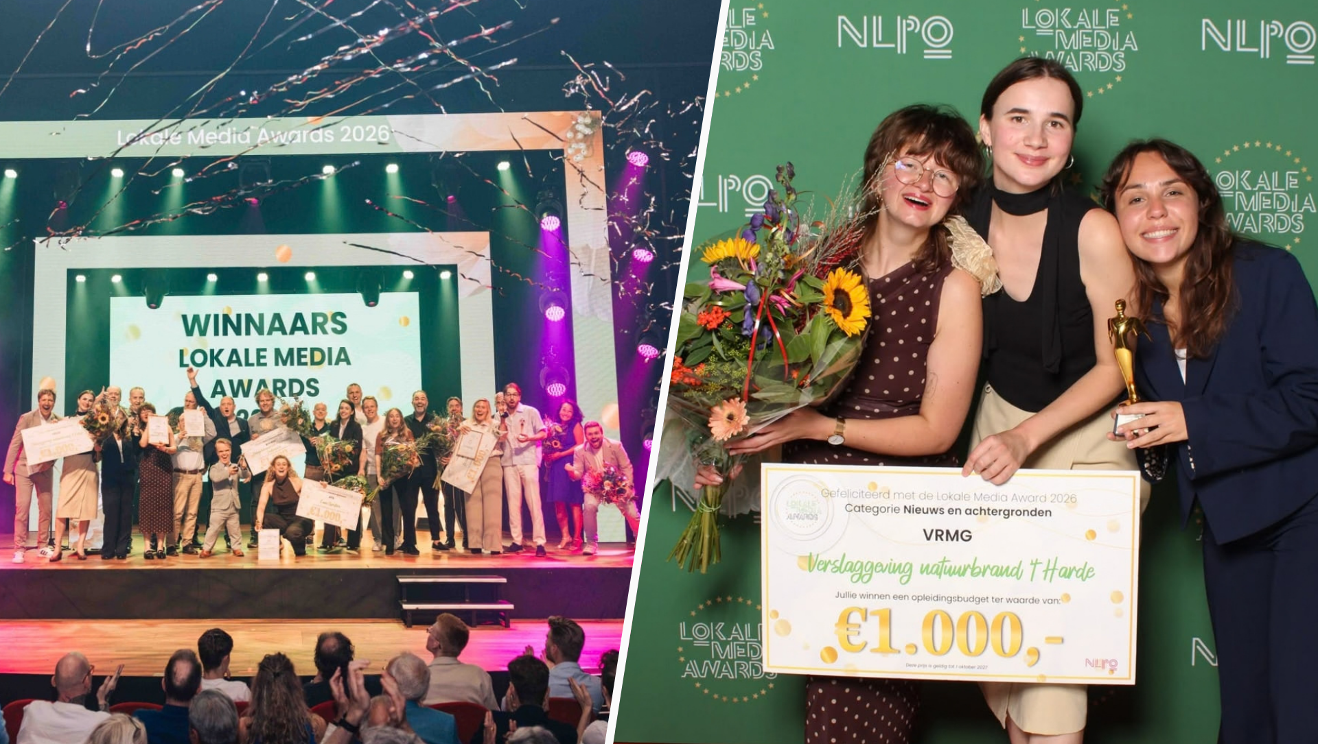 Foto: VRMG wint Lokale Media Award voor verslaggeving natuurbrand ’t Harde