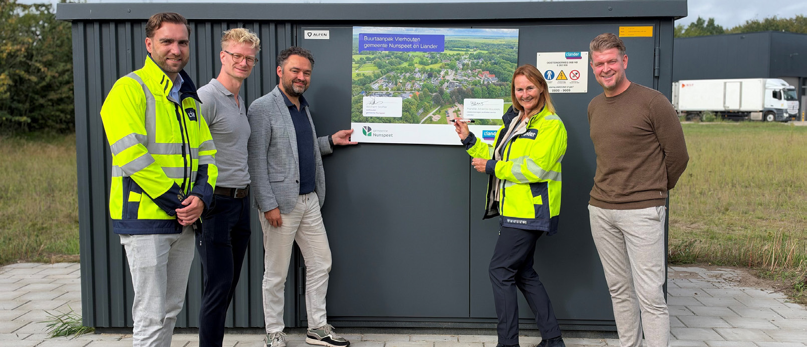 Foto: Vierhouten krijgt vier nieuwe elektriciteitshuisjes