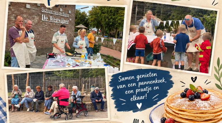 Foto: Pannenkoeken, praatjes en verbinding in Oosterwolde