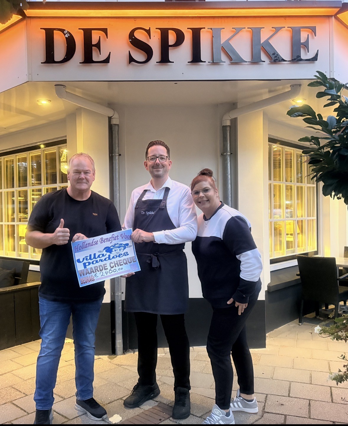 Foto: Een prachtig bedrag voor Villa Pardoes!