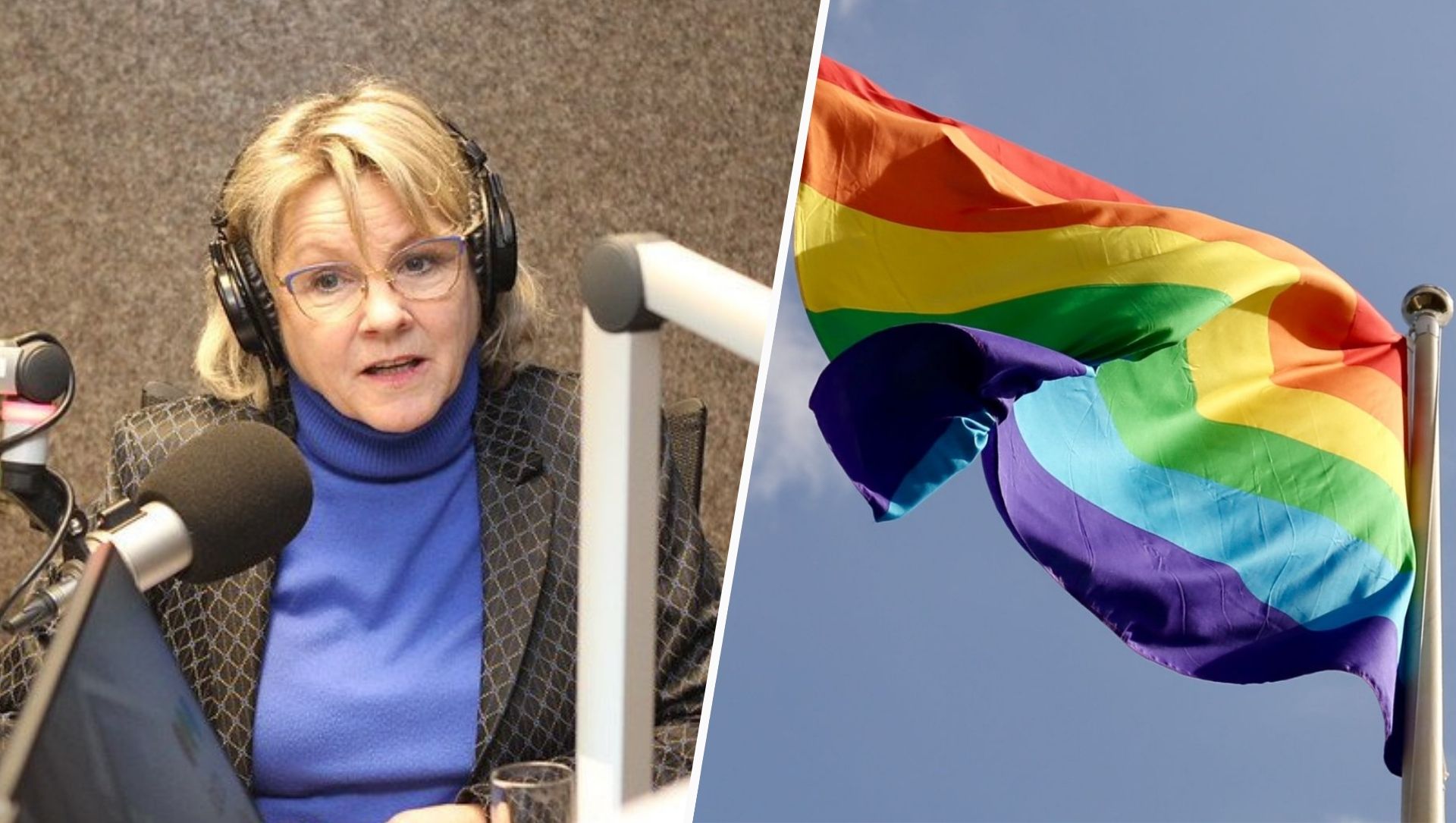 Foto: Hier in Oldebroek wordt op Coming-Outdag wel de vlag gehesen en de burgemeester is erbij