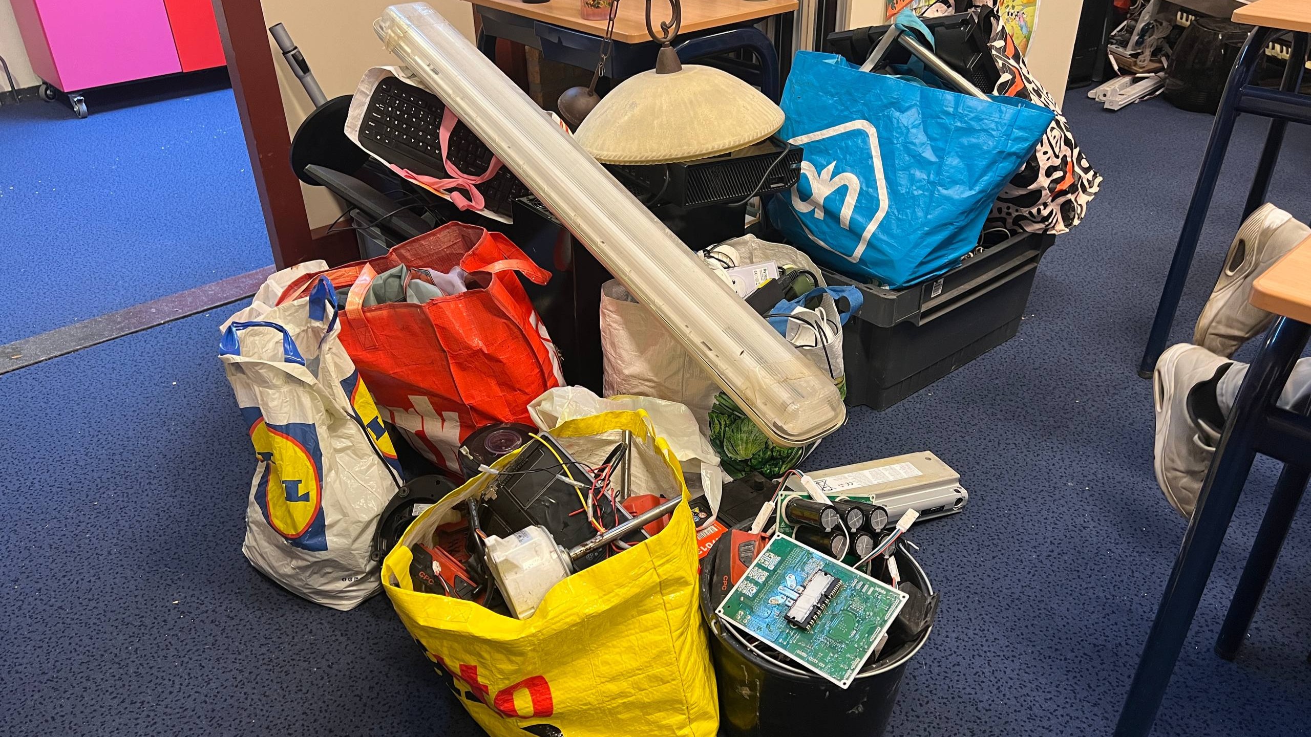 Foto: Ridderschool zet eindsprint in bij E-waste Race