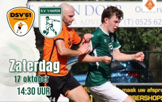 Foto: Voorbeschouwing: DSV’61 ontvangt S.V. ’t Harde voor belangrijke derby