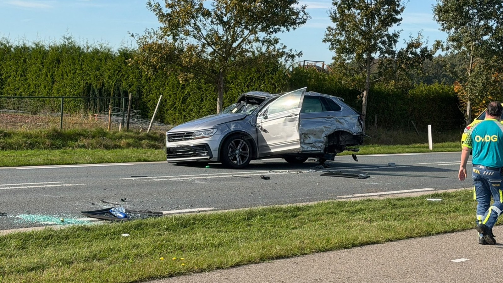 Foto: Zware botsing op N302 bij Uddel
