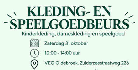Foto: Kleding- en speelgoedbeurs bij VEG Oldebroek