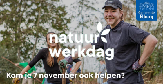 Foto: Samen aan de slag tijdens de Natuurwerkdag in de gemeente Elburg