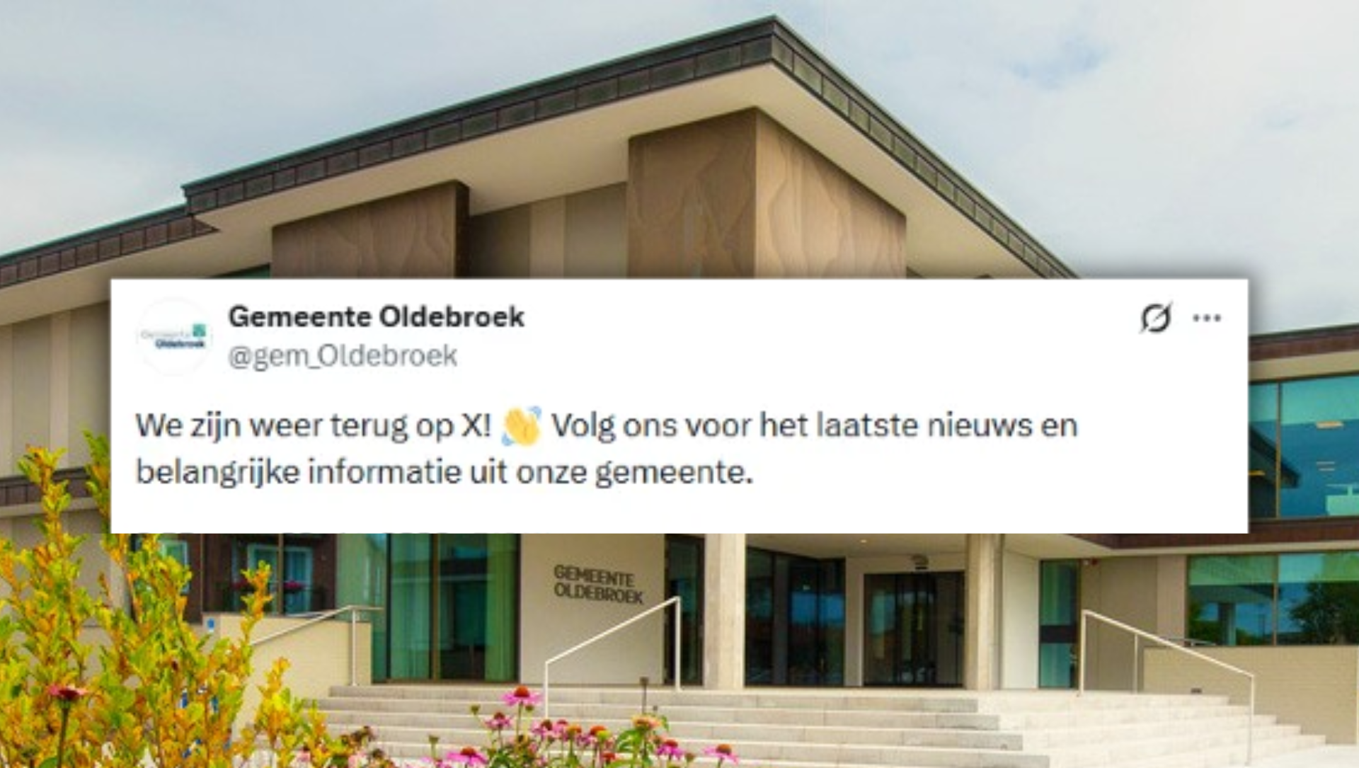 Foto: Gemeente Oldebroek toch weer terug op X, ondanks eerdere zorgen